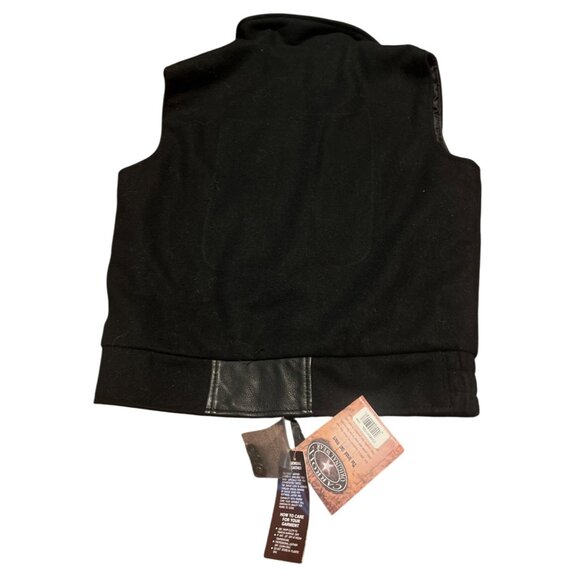 Carroll Original Wear Unisex Gunsmoke Vest Black L Genuine Leather & Wool - Picture 11 of 11